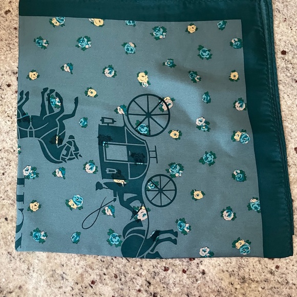 Horse And Carriage Tea Rose Print Silk Bandana from Coach - Picture 4 of 5